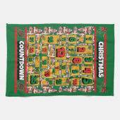 Linge De Cuisine Italien Greyhound Compte à rebours de Noël Advent (Horizontal)