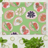 Linge De Cuisine Italien Hors d'oeuvres | Motif Canape (Plié)