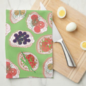 Linge De Cuisine Italien Hors d'oeuvres | Motif Canape (Quart Plié)