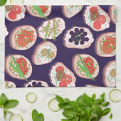 Linge De Cuisine Italien Hors d'oeuvres | Motif Canape (Plié)