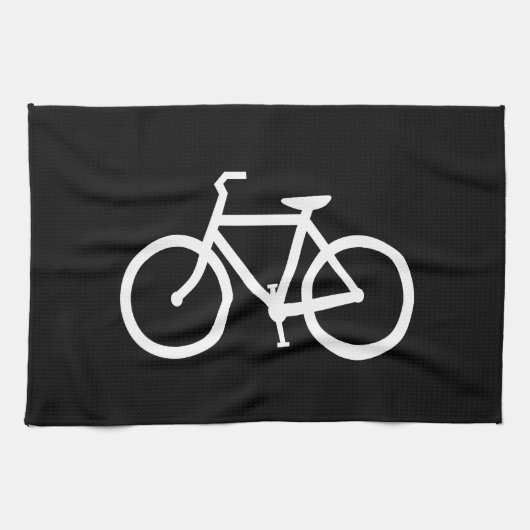Linge De Cuisine Itinéraire Vélo Blanc (Horizontal)