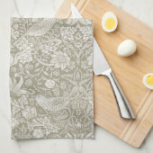 Linge De Cuisine Ivory, Thief fraise, William Morris (Quart Plié)