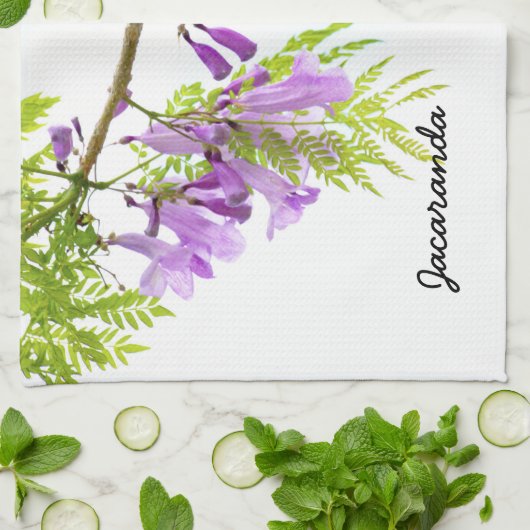 Linge De Cuisine Jacaranda Flower est violet (Plié)