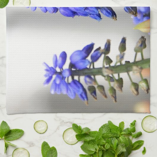 Linge De Cuisine jacinthe de raisin (Plié)