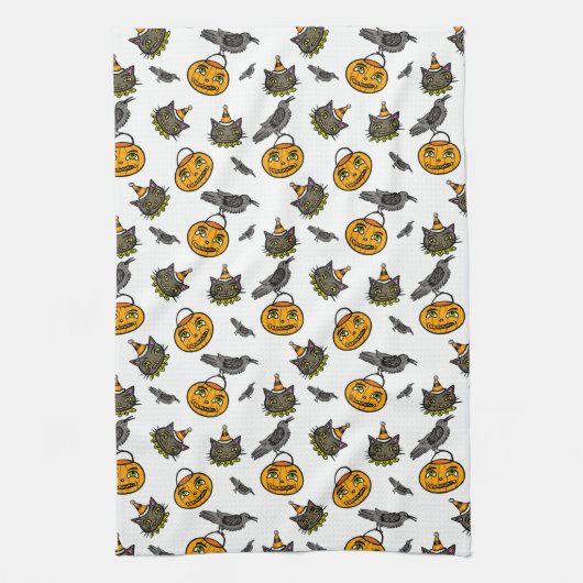 Linge De Cuisine Jack et chat rétro (Vertical)