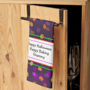 Linge De Cuisine Jack-o'-lantern Citrouille Bokeh Motif