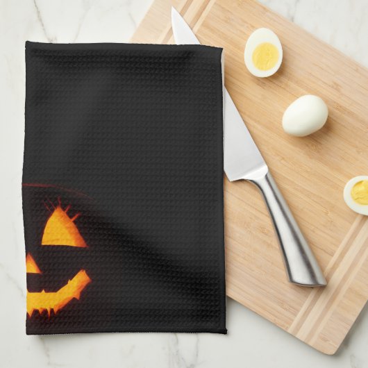 Linge De Cuisine Jack-o'-lantern éclairé (Quart Plié)