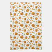 Linge De Cuisine Jack-o-lanterne et os Halloween Éffrayant (Vertical)