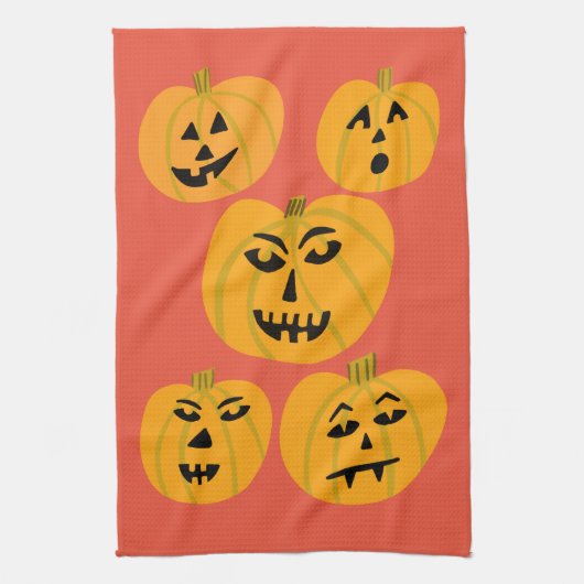 Linge De Cuisine Jack-O-Lanterns CITROUILLE d'Halloween (Vertical)