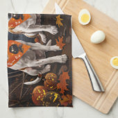 Linge De Cuisine Jack Russell Halloween Épouvantable (Quart Plié)