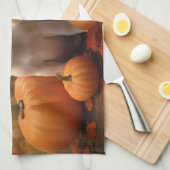 Linge De Cuisine Jack Russell Puppy Automne Citrouille de plaisir (Quart Plié)