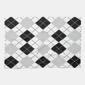 Linge De Cuisine Jacquard blanc et gris noir (Horizontal)