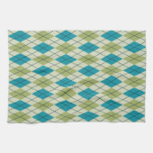 Linge De Cuisine Jacquard vert et bleu (Horizontal)