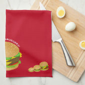 Linge De Cuisine J'adore les cheeseburgers (Quart Plié)