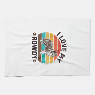 Linge De Cuisine J'adore mon design de chien Colley vintage tapageu