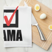 LINGE DE CUISINE J'AI VOTÉ OBAMA BW - .PNG (Quart Plié)