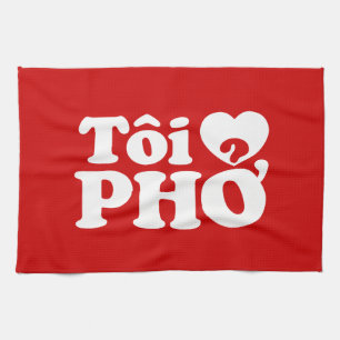 Linge De Cuisine J'aime (Amour) Pho (Tôi ❤ PHỞ) Langue Vietnamienne