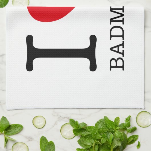 LINGE DE CUISINE J'AIME BADMINTON (Plié)