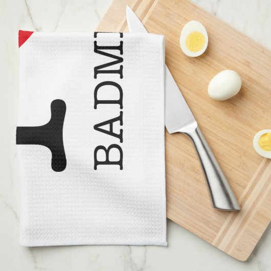 LINGE DE CUISINE J'AIME BADMINTON (Quart Plié)