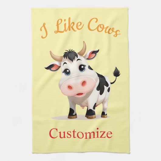 Linge De Cuisine J'Aime Cows Art Thunder_Cove (Vertical)