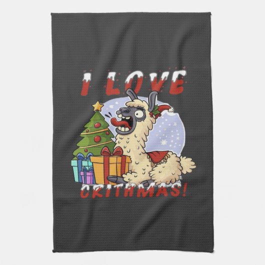 Linge De Cuisine J'AIME CRITHMAS Llama (Vertical)