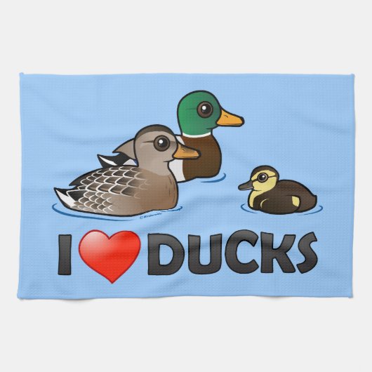 Linge De Cuisine J'aime des canards (Horizontal)