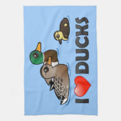 Linge De Cuisine J'aime des canards (Vertical)