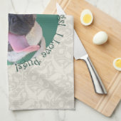 Linge De Cuisine J'aime des carlins ! (Quart Plié)