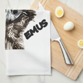 LINGE DE CUISINE J'AIME DES ÉMEUS (Quart Plié)