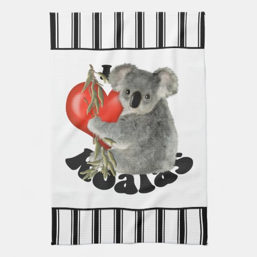 Linge De Cuisine J'aime des koala (Vertical)