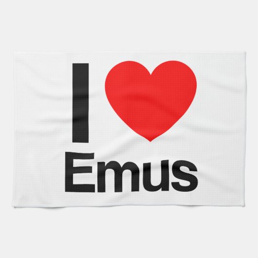 Linge De Cuisine j'aime emus (Horizontal)