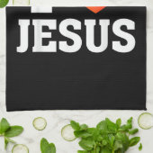 Linge De Cuisine J'aime Jésus (Plié)