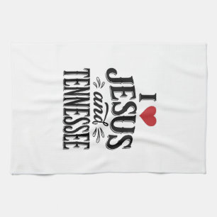 Linge De Cuisine J'aime Jésus et Tennessee Vintage Christian Design