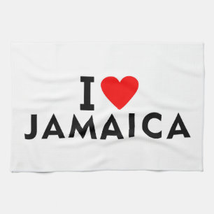 Linge De Cuisine J'aime la Jamaïque pays comme voyage cardiaque tou