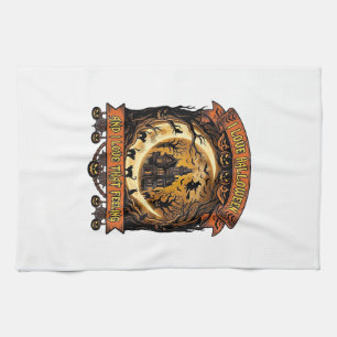Linge De Cuisine J'aime la Maison Hantée Halloween Croissant Lune N