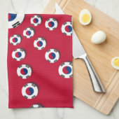 Linge De Cuisine J'aime le rouge (Quart Plié)