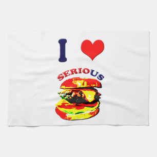 Linge De Cuisine J'Aime Les Burgers Sérieux