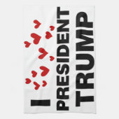 Linge De Cuisine J'aime les coeurs du président Trump (Vertical)