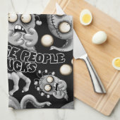 Linge De Cuisine J'aime les monstres parce que les gens aiment les  (Quart Plié)