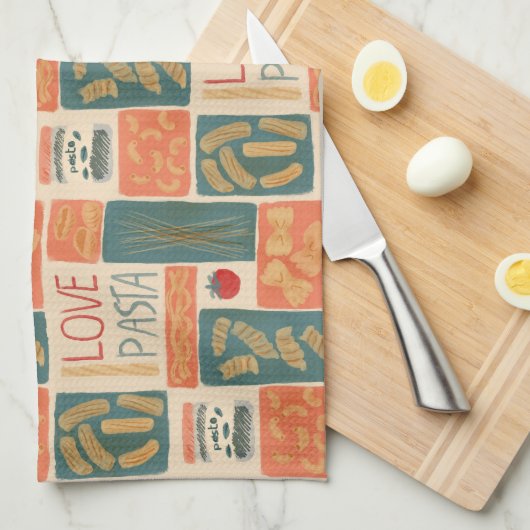 Linge De Cuisine J'aime les pâtes (Quart Plié)