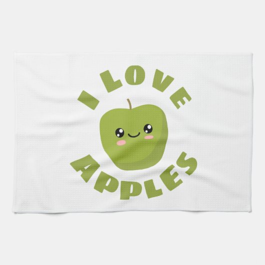 Linge De Cuisine J'aime les pommes (Horizontal)