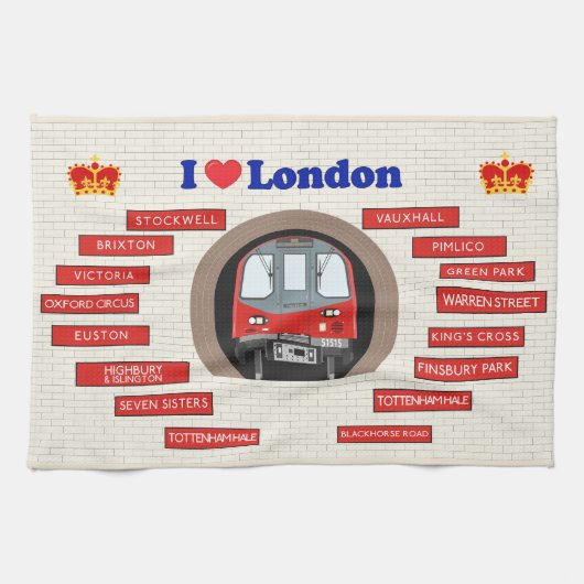 Linge De Cuisine J'aime Londres (Horizontal)