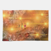 Linge De Cuisine J'aime maman, Noël d'or, (Horizontal)