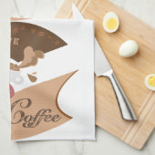 Linge De Cuisine J'aime mon café Retro Java (Quart Plié)