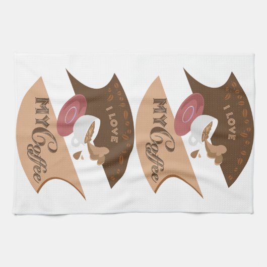 Linge De Cuisine J'aime mon café Retro Java (Horizontal)