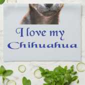 Linge De Cuisine J'aime mon chihuahua (Plié)