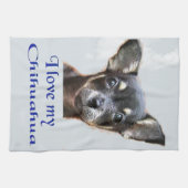 Linge De Cuisine J'aime mon chihuahua (Horizontal)