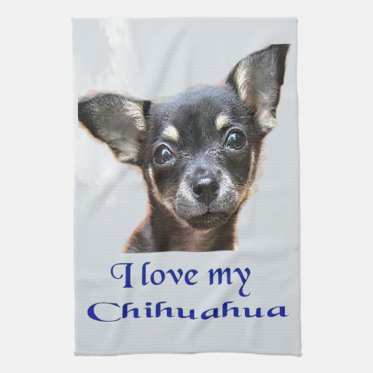 Linge De Cuisine J'aime mon chihuahua (Vertical)