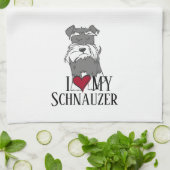 Linge De Cuisine J'Aime Mon Schnauzer (Plié)