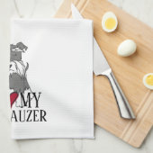 Linge De Cuisine J'Aime Mon Schnauzer (Quart Plié)